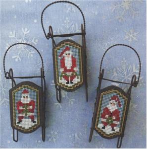 Santa Folk - Sled Ornaments
