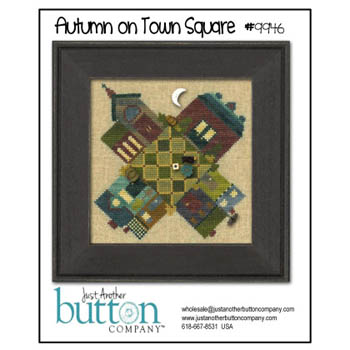 click here to view larger image of Autumn on Town Square Button Pack (with free chart) (button pack)