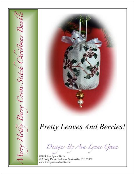 click here to view larger image of Merry Holly Berry Christmas Bauble (chart)