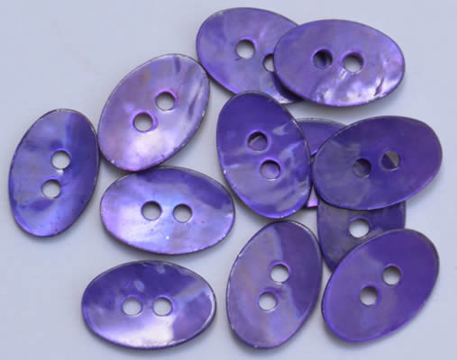 Purple Mini Oval Mother of Pearl Buttons