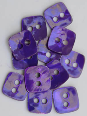 Purple Mini Squares Mother of Pearl Buttons