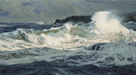 Southwesterly Gale, St. Ives  (Frederick Judd Waugh)