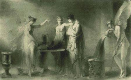Psyche and Her Two Sisters  (Jean-Honore Fragonard)
