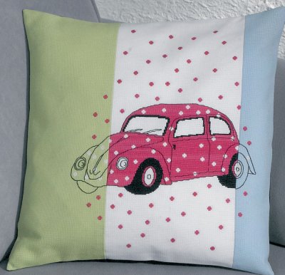 VW Pink Car Pillow