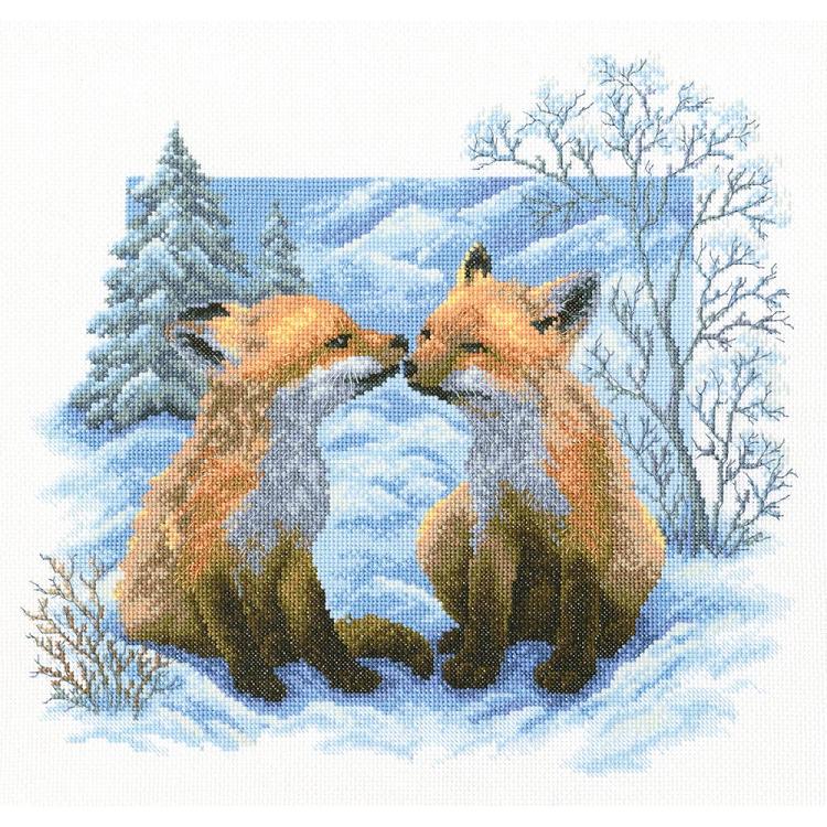 click here to view larger image of Fox Cubs (counted cross stitch kit)