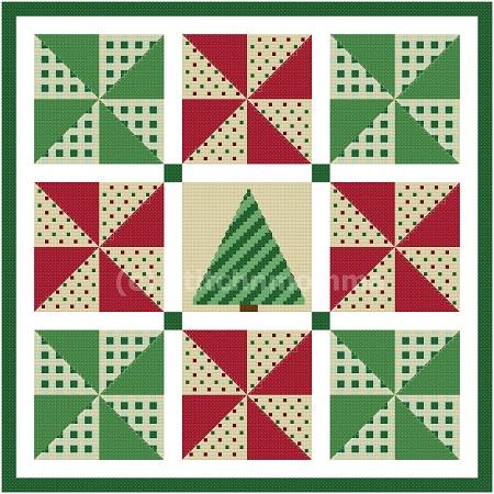 click here to view larger image of Pinwheel Christmas Quilt (chart)