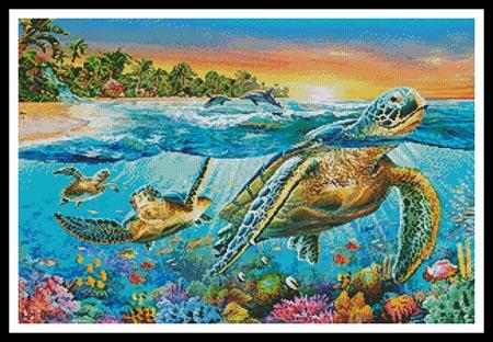 click here to view larger image of Underwater Turtles  (Adrian Chesterman) (chart)
