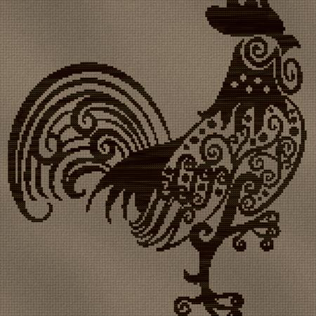 click here to view larger image of Monochrome Rooster (chart)