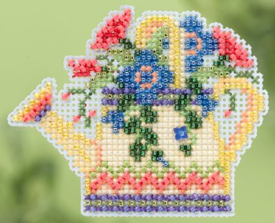 click here to view larger image of Floral Watering Can - Spring Bouquet collection (counted cross stitch kit)