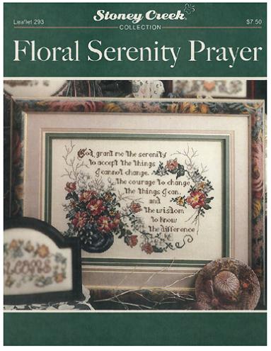 click here to view larger image of Floral Serenity Prayer (chart)