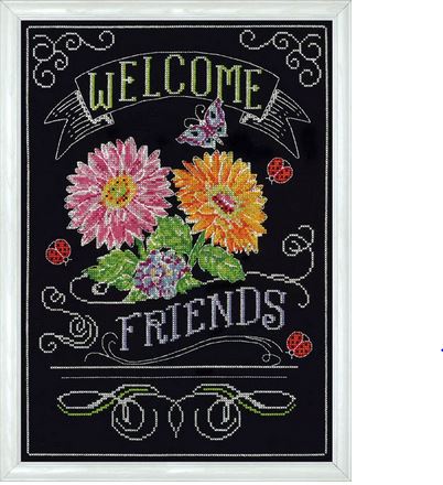 click here to view larger image of Welcome Chalkboard (counted cross stitch kit)