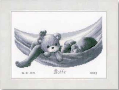 click here to view larger image of Baby in Hammock (counted cross stitch kit)