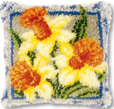 click here to view larger image of Daffodils Cushion (needlepoint)
