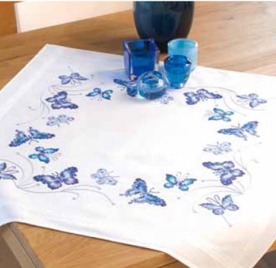 Blue Butterflies Tablecloth