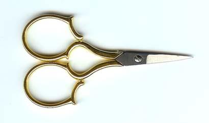 4 inch Gold Leaf Handle Embroidery Scissor