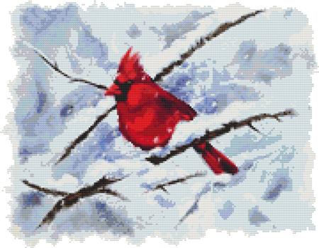click here to view larger image of Cardinal in the Snow (chart)