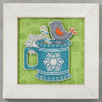 click here to view larger image of Peppermint Tweet - Winter Cheer (counted cross stitch kit)