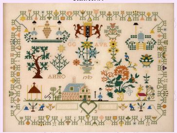 click here to view larger image of Dutch Sampler 1787 (chart)