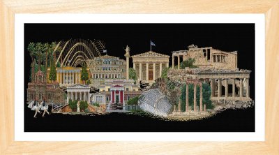 click here to view larger image of Athens - On Black (counted cross stitch kit)