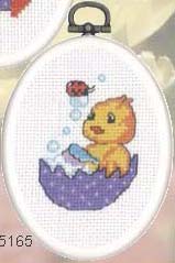 click here to view larger image of Chick Bathes (counted cross stitch kit)