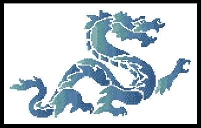 click here to view larger image of Blue Green Dragon  (Joni Prittie) (chart)