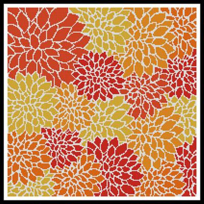 Orange Flowers Cushion  (Karen Arnold)