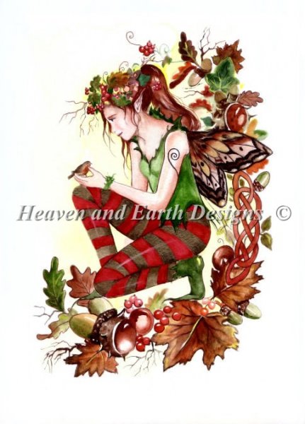 Autumn Fairy With Robin