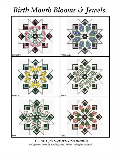 click here to view larger image of Birth Month Blooms and Jewels All Twelve Booklet (chart)