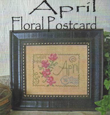 April - Floral Postcard