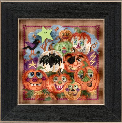 click here to view larger image of Painted Pumpkins (counted cross stitch kit)