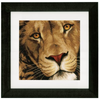 click here to view larger image of King of Animals - Linen (counted cross stitch kit)