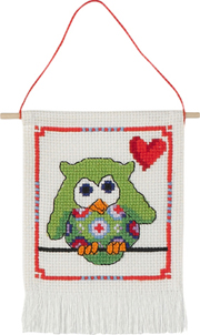 click here to view larger image of MFK Green Owl (counted cross stitch kit)