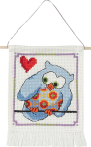 click here to view larger image of MFK Blue Owl (counted cross stitch kit)