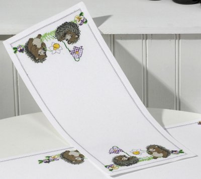 click here to view larger image of Hedgehog Table Runner (counted cross stitch kit)
