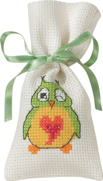 click here to view larger image of Green Owl (counted cross stitch kit)