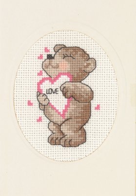 Heart Teddy Card with Envelope
