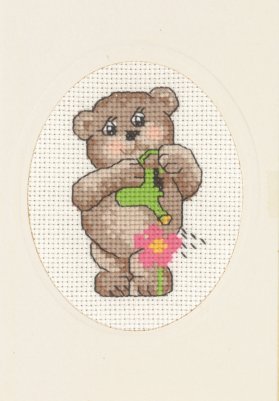 Teddy with Watering Can Card with Envelope