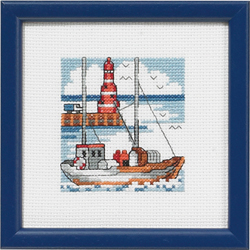 click here to view larger image of Red Lighthouse (counted cross stitch kit)