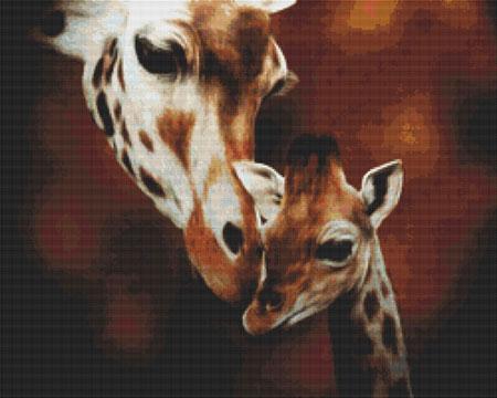 click here to view larger image of Baby and Mother Giraffe (chart)