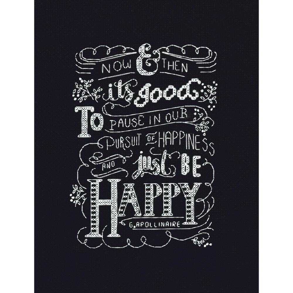 click here to view larger image of Just Be Happy (counted cross stitch kit)