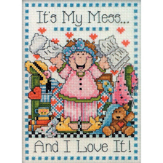 click here to view larger image of My Mess (counted cross stitch kit)