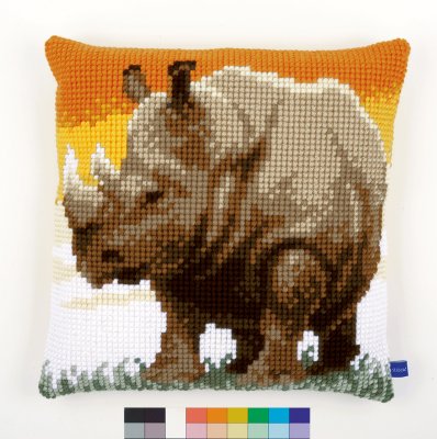 African Rhino Cushion
