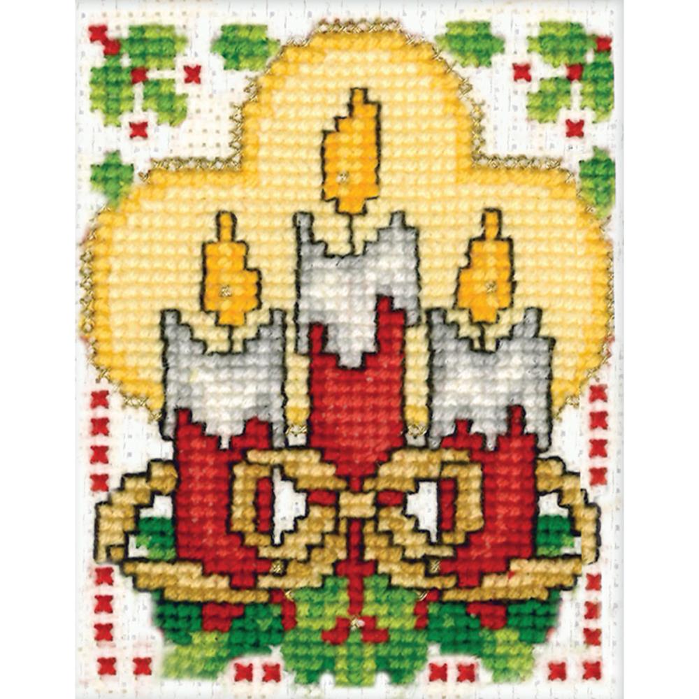 click here to view larger image of Candles Ornament (counted cross stitch kit)