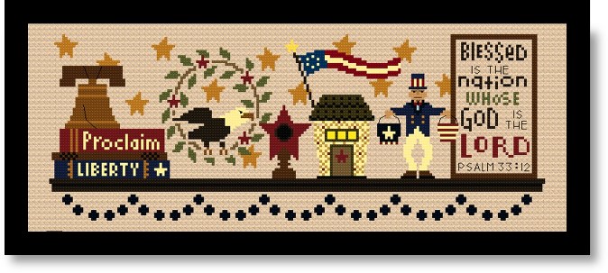 Patriotic Mantel - The Eagle, The Star and the Flag House