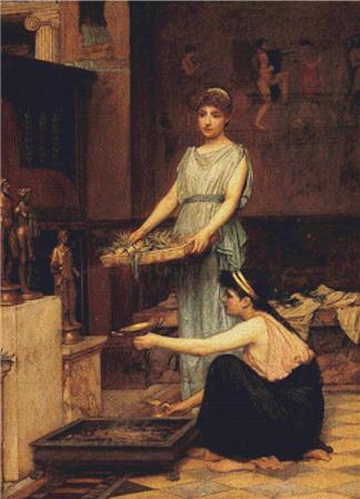 click here to view larger image of Household Gods, The (John William Waterhouse) (chart)