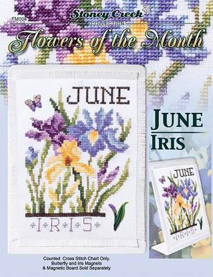 click here to view larger image of Flowers of the Month - June Iris (chart)