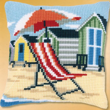 click here to view larger image of On The Beach Pillow (needlepoint)