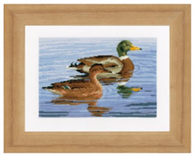 click here to view larger image of Family of Ducks (counted cross stitch kit)
