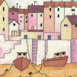 click here to view larger image of Harbour Wall - Painted Harbors  (Aida) (counted cross stitch kit)