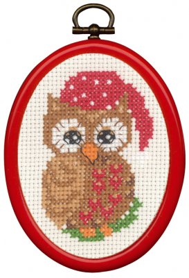 click here to view larger image of Owl Ornament (counted cross stitch kit)